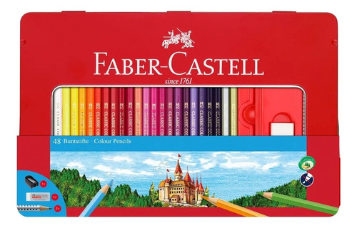 Lápices Faber Castell Lata X 48 Colores - Barrio Norte