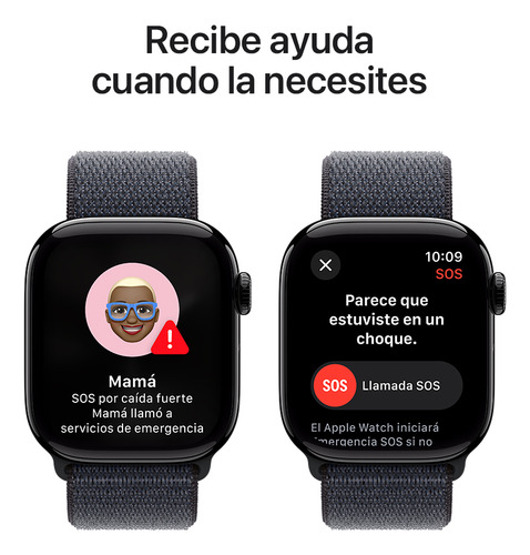 Apple Watch Series 10 GPS • Caja de aluminio negro azabache de 42 mm • Correa loop deportiva color tinta - Aceptable (Reacondicionado)