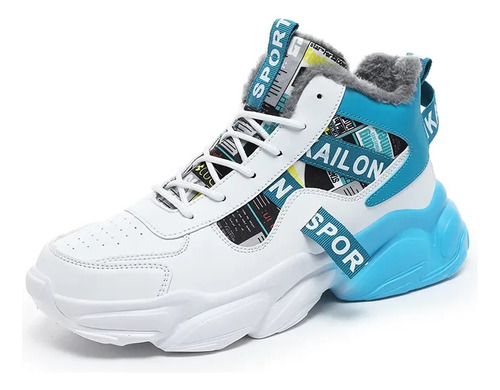Zapatillas Deportivas Altas Para Correr Con Forro Polar De Invierno Para Hombre