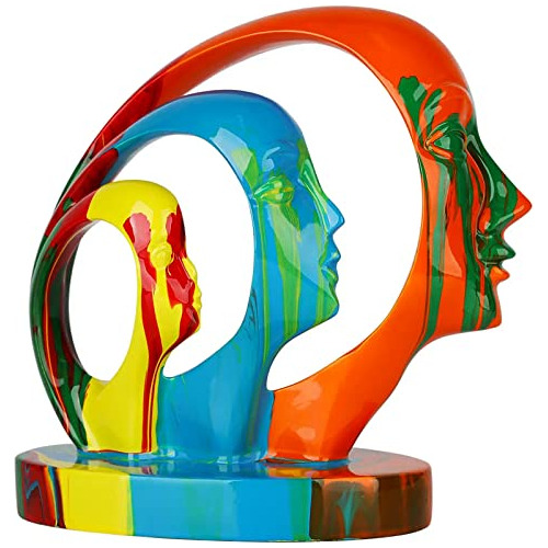 Estatua Moderna Y Creativa De Arte Facial, Escultura Colorid