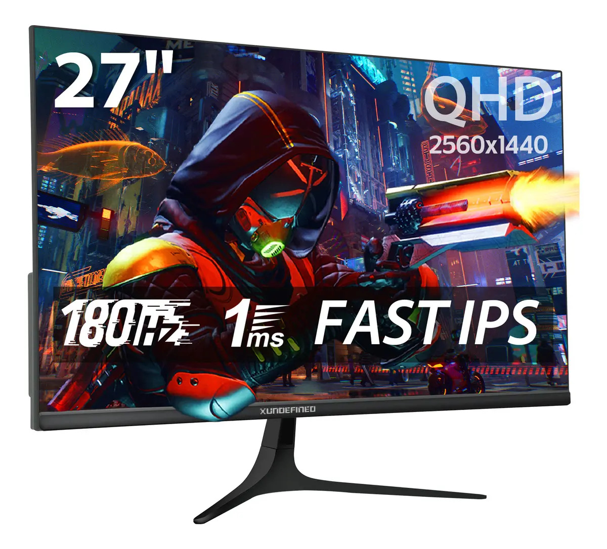Monitor Gamer Xundefined X27QH 27 Qhd 2k 180hz 1ms Bocina Compatible con Xbox/PS5/Switch FreeSync & G-Sync Color Negro
