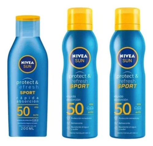Nivea Sun Sport Protector Solar 2 De 200ml +1 125 Ml