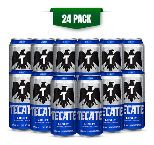 Cerveza Tecate Light 24 Latas De 473 Ml