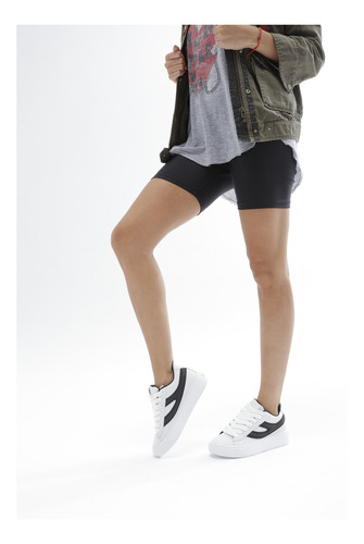 Zapatilla Tunez Savage Blanco Con Negro Moda Urbana De Mujer