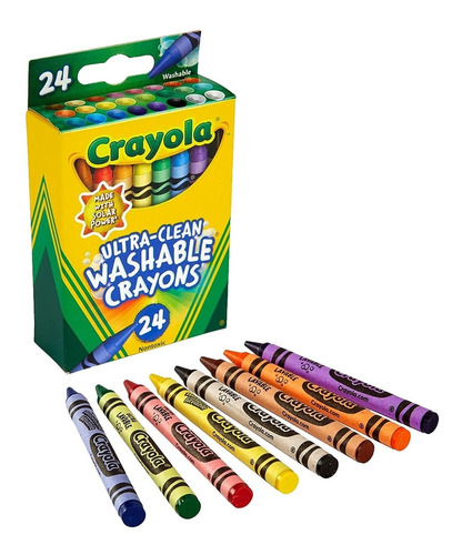 Caja X24 Crayolas Lavables Tamaño Regular - Tienda Oficial