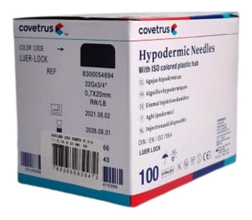 Seringa 3ml Luer Slip + Agulha 20x7 - Caixa C/ 100 Unidades Capacidade Em Volume 3 Ml