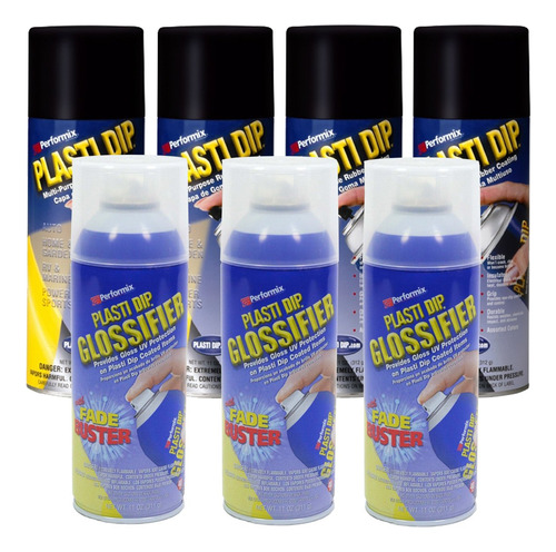 Plasti Dip Kit Brillo Para Rueda Negro Pack X 7 Unidad