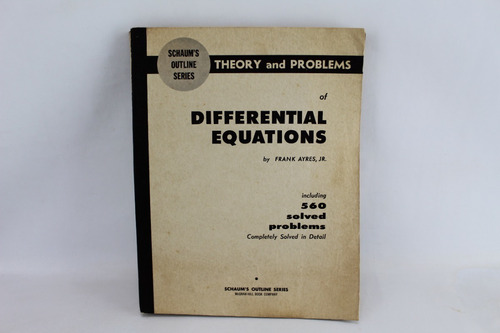 R974 Ayres -- Theory And Problems Of Differential Equations