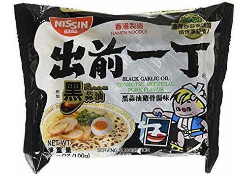 Sopa Instantánea Nissin Tonkotsu Ajo Negro 12 Uds.