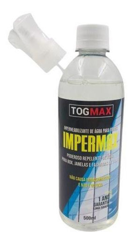 Impermax - Impermeabilizante De Água Para Vidros - 500 Ml