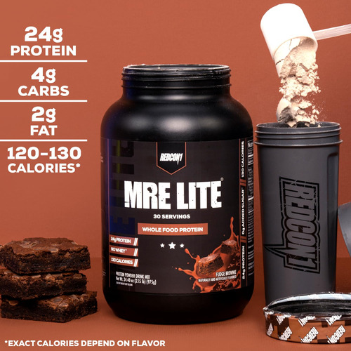 Batido De Vainilla Redcon1 Mre Lite De Proteína En Polvo, 30