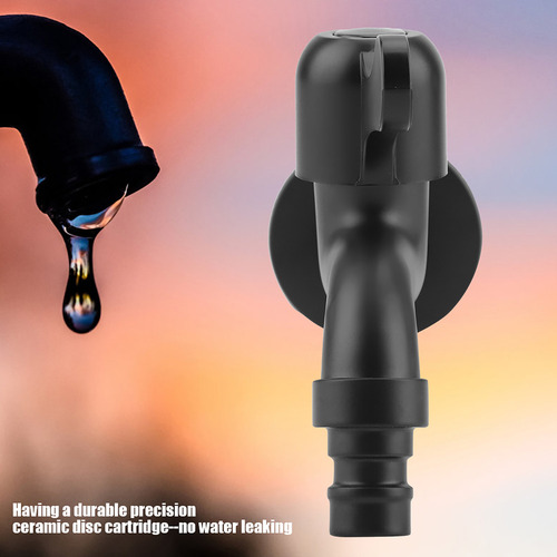 Grifo De Pared Negro De Acero Inoxidable 304 Para Agua De Ja