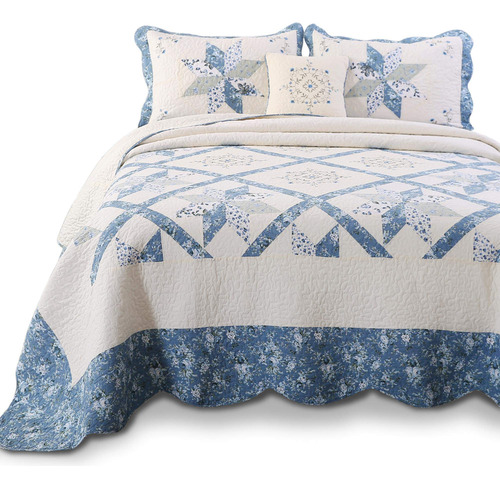 Colcha De Cama Acolchada De Lujo Kasentex 100% Algodón Con