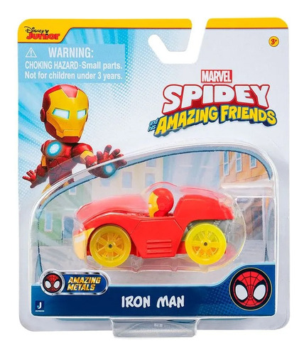 Spidey Vehiculo Metal Fijo Blister 10 Cm Surt Int Snf0193 Color Iron Man