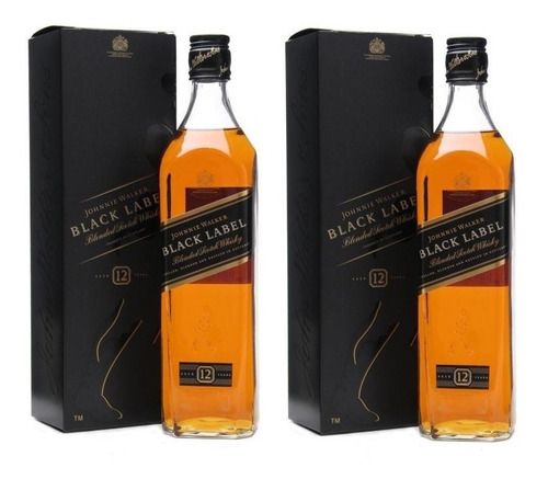 Whisky Johnny Walker Black De Litro 2 Botellas Label Oferta