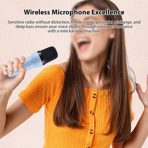 Micrófono Con Altavoz Inalámbrico Karaoke Machine 2 Micrófon