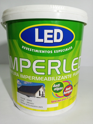 Pintura Impermeabilizante Flexible Imperled Gris Galon 