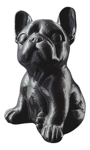 Bulldog Frances En 3d - 22cm Pintado A Mano Negro