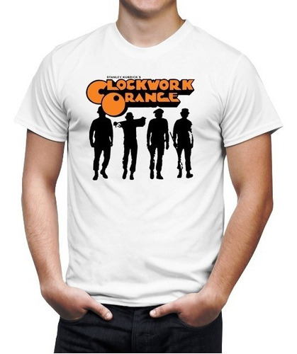 Playera Hombre Naranja Mecánica Película Retro 70s