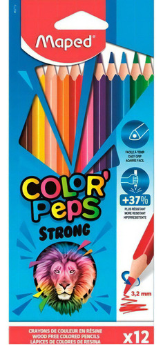 Lápis De Cor Colorpeps Strong - 12 Cores - Maped