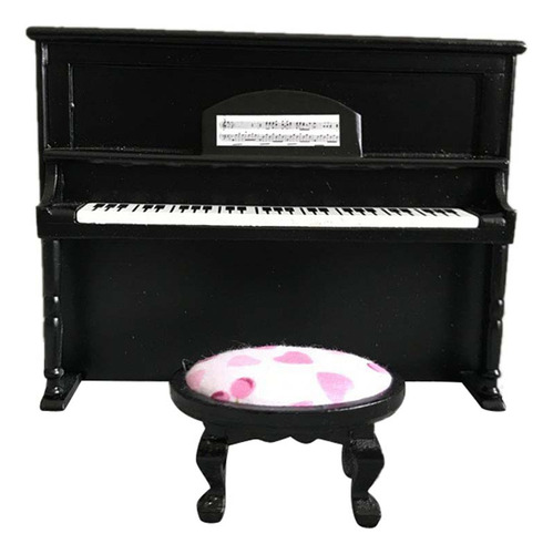 Piano De Madera En Miniatura Con Forma De Casa De Muñecas, E