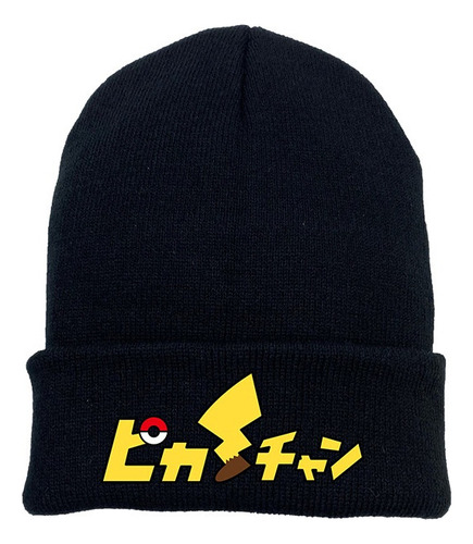 Lindo Sombrero De Punto Pokémon Pikachu, Bordado De Anime