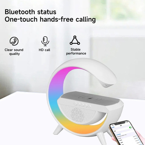 Bocina Intouch Peru Lampara Inteligente G portátil con bluetooth blanca 5V