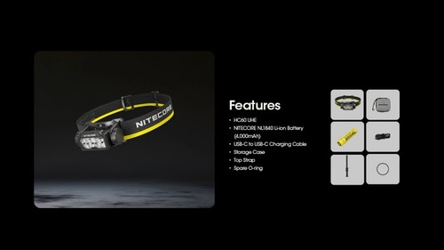 Faro Exterior Nitecore Hc60 Uhe 1600 Lúmenes