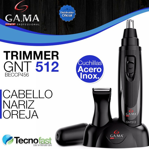 Imagen 3 de 8 de Trimmer Para Nariz Y Oido Bigote Patillas Gama Gnt512
