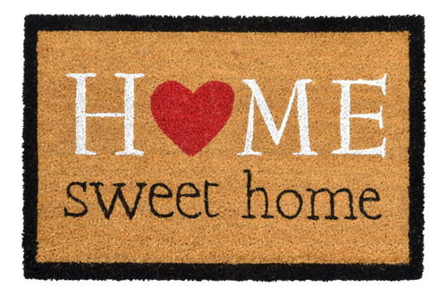 Capacho Home Sweet Home Coração 60cm Espressione