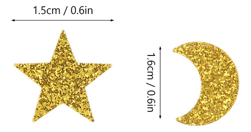 2 Bolsas Star Confetti Flash Moon Y Plástico Hechas A Mano