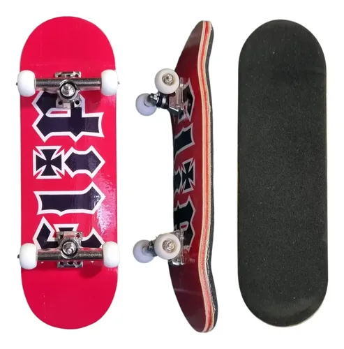 Skate Fingerboard Profissional Flip Shape De Madeira + Rack