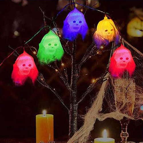 Cadena De Luces De Halloween Con Batería De Para