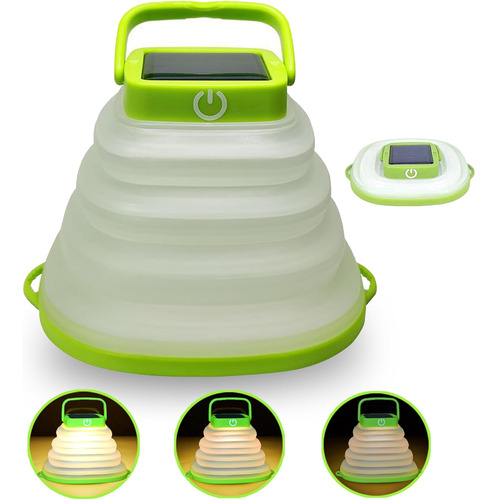 Linterna Solar Impermeable Ip65 Plegable Para Campamento