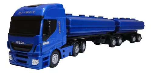 Brinquedo Caminhão Iveco Hi Way Tanque Azul