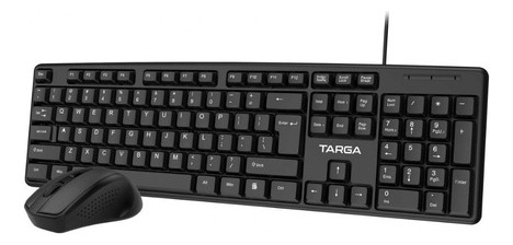 Kit Teclado Cable Y Mouse Usb 2.4ghz Targa Office 200 Negro