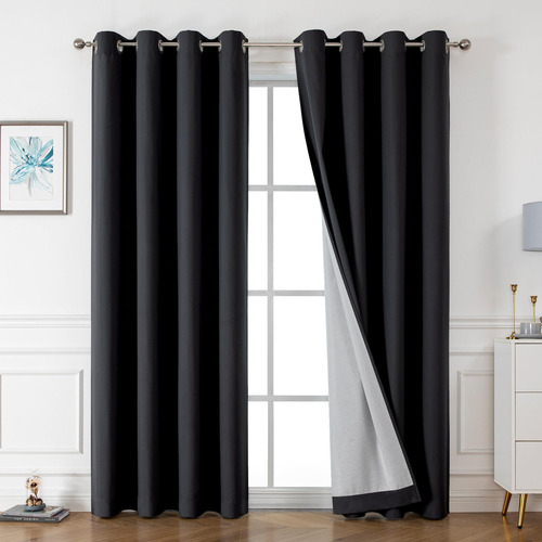 Owenie Maya - Cortinas Opacas Negras Para Dormitorio, Cortin