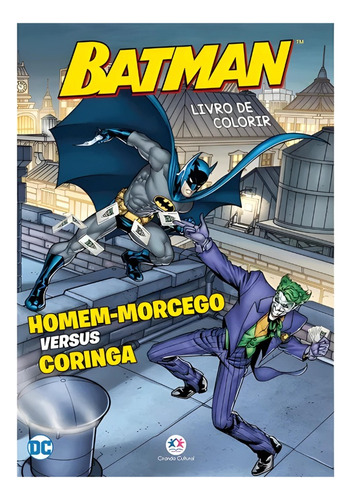 Livro Lendo E Colorindo Batman Homem-morcego Versus Coringa Caderno De Colorir Desenhos História Divertida Coordenação Motora Montessori