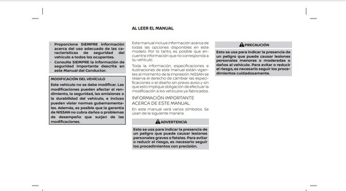 Manual Y Guía Para Nissan Versa 2021-2022