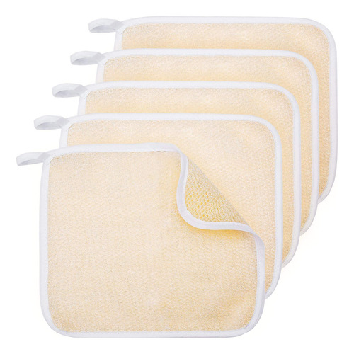 Tatuo 5 Paños Exfoliantes Para El Rostro Y El Cuerpo, Tejido