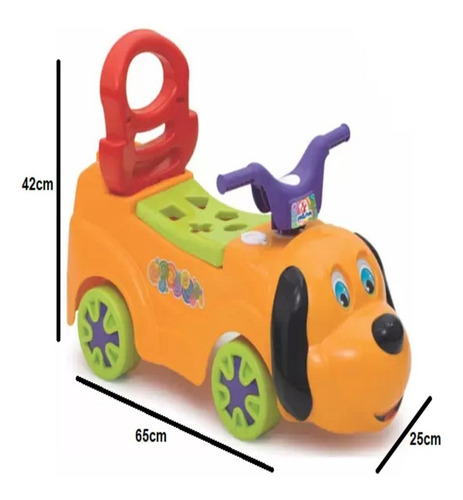 Imagem 3 de 5 de Carrinho 2 Em 1 Budy Baby Car Com Empurrador Porta Treco