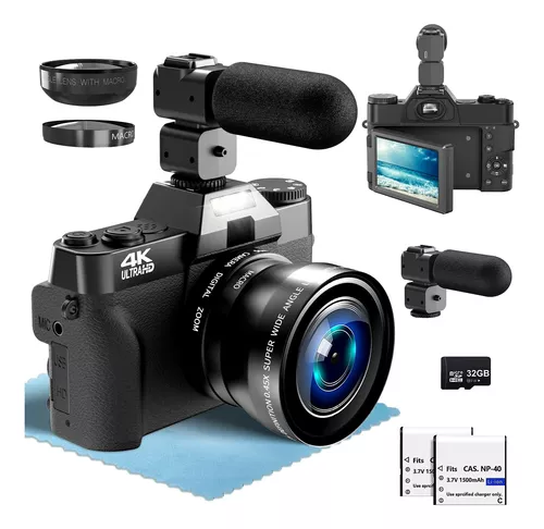 Cámara Digital 4k Para Fotografía Y Video, Enfoque Automático De 48 Mp,  Cámara De Vlogging Para , Cáma