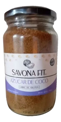 Azúcar De Coco Savona Fit Frasco 250 Gramos Sin Tacc