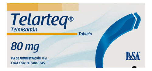 Telarteq Tabletas 80 Mg, 14 Tabletas
