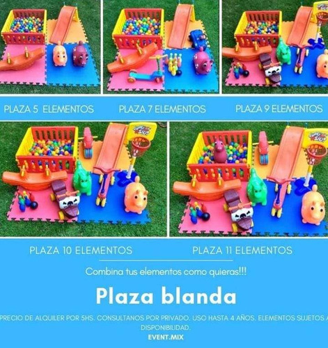 Alquiler De Inflables, Plaza Blanda, Puff Zona Norte Bs As