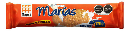 Galletas Marías De 204 Gr Gapsa Caja Con 30 Piezas