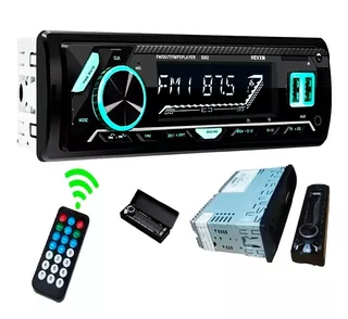 Auto Radio 1din Mp3 Bluetooth 2usb Desmontable Control Remo