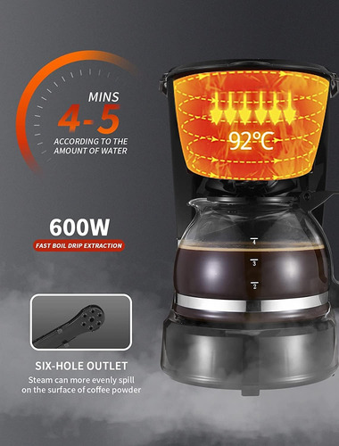 Cafetera Pequeña Gevi Para 4 Tazas, Cafetera Compacta, Wifi