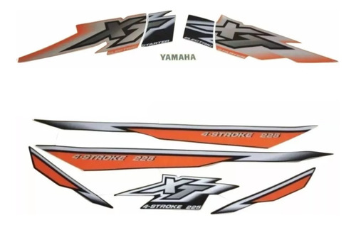 Kit Adesivos Yamaha Xt225 2001 Laranja 00743