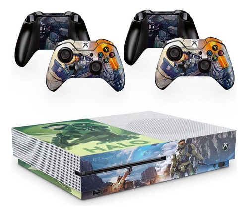 Skin Adesivo Protetor X Box One S E Controles Halo Infinity